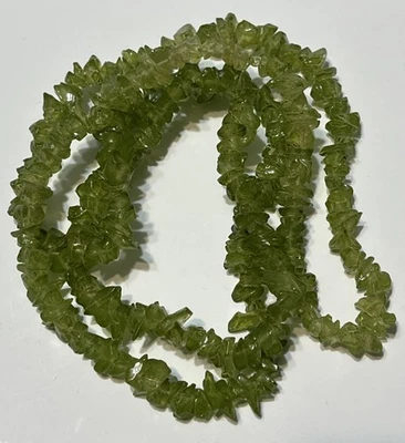 Green Peridot Stone Chip Necklace  - Image 1 of 2