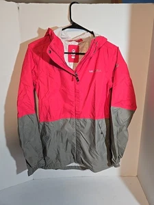 MERRELL Jacket Womens Small Pink Gray Hoodie Rain Select Dry Hiking Full Zip - Picture 1 of 8