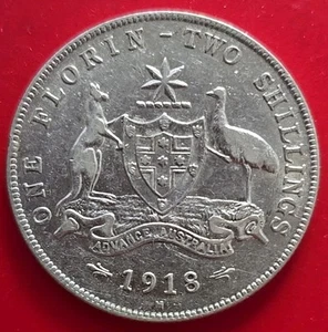 1918 Australia Florin - 6+ Pearls - Picture 1 of 2
