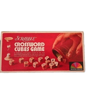 Scrabble Crossword Cubes Word Game Selchow & Righter Vintage 1976 1+ Players Fun - Image 1 of 4