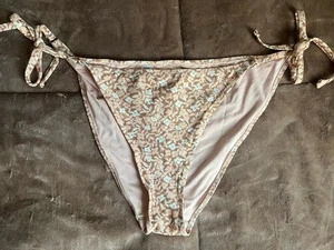 Aerie Women’s Bikini Bottom Size XL Pink/brown Floral - Picture 1 of 3