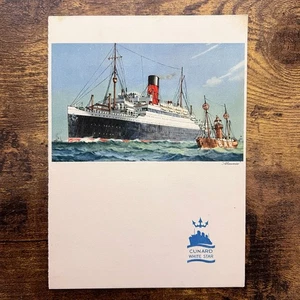 1938 Cunard White Star RMS Aquitania Breakfast Menu Czech English Ocean Liner - Picture 1 of 4