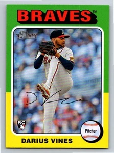 2024 Topps Heritage Darius Vines Rookie Atlanta Braves #650 RC - Picture 1 of 2