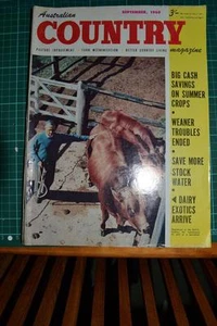 Australian Country Magazine September 1960 FREEPOST IN AUSTRALIA - Picture 1 of 1