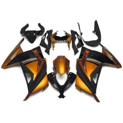 Kit de carenado dorado negro para carrocería de plástico Kawasaki Ninja 300 EX300R 2013-2017 Foto 1 de 4