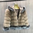 Natural Fur Coat Short Hat With Detachable Sleeves Three-In-One Coat Coat