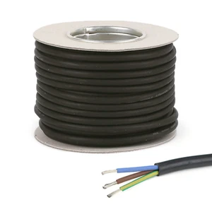 Cable de goma H07RN-F 1,5 mm 3 núcleos flexible exterior camping estanque toma de luz 16A - Imagen 1 de 3
