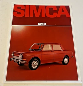 Feuillet Publicitaire SIMCA Sim'4 - Septembre 1968 - Bel Etat. - Picture 1 of 2