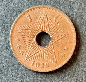Congo Belge - Magnifique monnaie de 1 Centime 1919 - (8) - Bild 1 von 2
