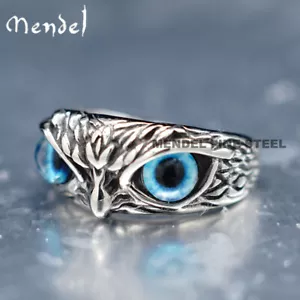 MENDEL Womens Cute Owl Bird Ring Stainless Steel For Women Teen Girls Size 5-9 - Picture 1 of 9