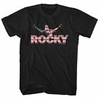 Rocky Film Rosso Bianco & Blu Stars & Righe Classico Rock Uomo T Shirt