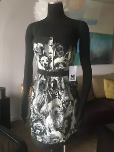 AUTH GORGEOUS M MISSONI "DOG FACES" 100% COTTON TULIP DRESS Sz 42 / S US NWT - Picture 1 of 12