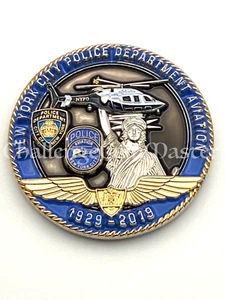 Moneta sfida polizia F57 NYPD unità aviazione elicottero aereo - Foto 1 di 2