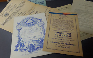 Franc-maçonnerie  -Lot de documents divers  /  TC