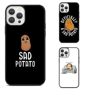 Sad Potato Cartoon For iPhone SE XS XR Max 5 6 7 8 Plus Anti scratch Cover - Picture 1 of 25