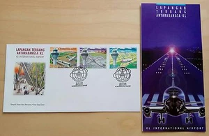 1998 Malaysia KLIA 3v Stamps FDC (KL International Airport Cachet) Best Buy Lot - Picture 1 of 4