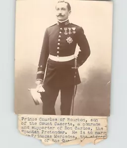 Prince Carlos (Charles?) of Bourbon-Two Sicilies Portrait 1910s Press Photo - Picture 1 of 2