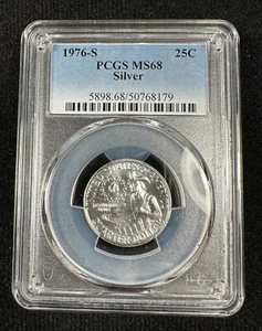 1976-S Washington Quarter Silver MS68 PCGS Blue Label - Picture 1 of 2