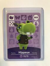 Hippeux # 383 Animal Crossing Amiibo Card Horizons FREE TRACKING, NEVER SCANNED