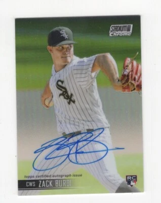 2021 TOPPS STADIUM CLUB CHROME BASEBALL RC AUTOGRAPH ZACK BURDI WHITE SOX - Image 1 of 2