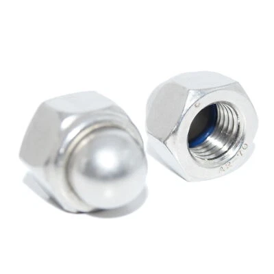 Hutmuttern Sechskant-Hutmuttern selbstsichernd DIN 986 A2 Edelstahl - Bild 1 von 4