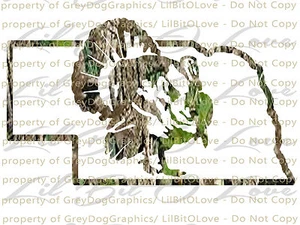 Camouflage Camo Nebraska Turkey Hunter Hunting Vinyl Decal Sticker Gobbler Jake - Picture 1 of 1
