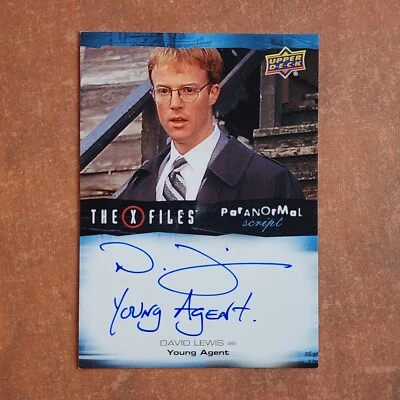 4-08-13 PWE  2024 x-files monsters of the week a-dl david lewis inscription auto - Image 1 of 2