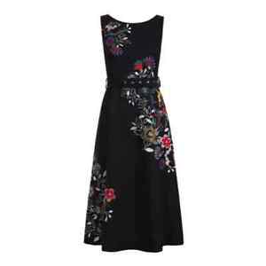 IVKO Kleid Stickerei Leinen linen Embroidery dress schwarz 241544