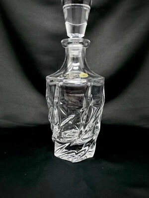 Decanter Vodka  Whiskey Cognac 25 oz / 750 ml Wine Carafe Czech Bohemian Crystal - Image 1 of 4