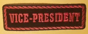 VICE PRESIDENT Club Officer Embroidered Patch Worldwide shipping - Picture 1 of 3