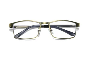 1 PK Mens Spring Hinge Metal Frame Blue Light Blocking Reading Glasses Readers - Picture 1 of 8