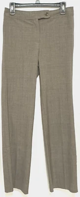 Jones NY Brown Plaid Pants Straight Leg Wool Blend 30" Waist Sz 4 Business Work - Image 1 of 4