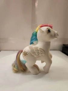 1 My Little Pony Starshine Pegasus G1 white - rainbow hair 1983 - Picture 1 of 6