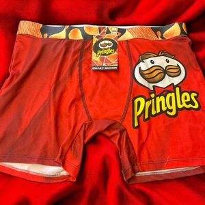 Nuevos calzoncillos boxer Pringles Chips Crazy logotipo publicitario divertidos para hombre talla XXL - Imagen 1 de 7