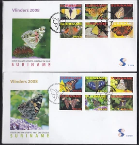Surinam - Suriname Issue FDC 2008 (310) Butterflies - Picture 1 of 1