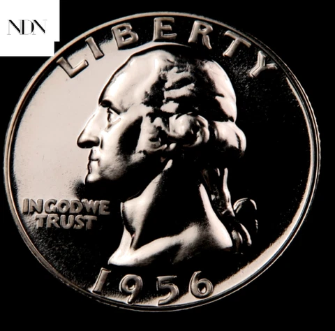 1956 Washington Quarter - Gem Proof - 90% Silver Cover