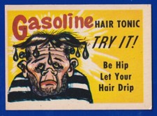 GASOLINE HAIR TONIC TRY IT ! 1960 LEAF FONEY ADS #7 VG-EX NO CREASES