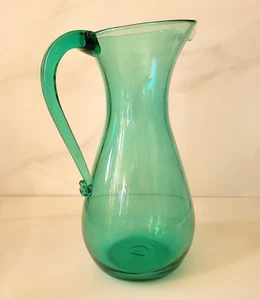 Rare Blenko Catalog #569(P) Sea Green Glass Pitcher c. 1956-1959 12" MCM Decor - Picture 1 of 6