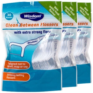 3x Wisdom Zahnseide mit Halter 30 Stück - Bild 1 von 3