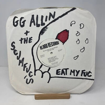 GG ALLIN + The Scumfucs Eat My Fuc Vinyl LP, Paper Sleeve, Hand Drawn, 1st Press Foto 1 de 4