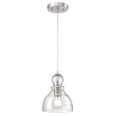 Appesa Lampada Salotto Corridoio Stanza Ingresso Nichel Fiona Plafoniera Interni - Immagine 1 di 2