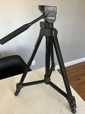 Onyx Videographer Video Tripod AMBICO V-0542 Camcorder Stand 60 inch Adjustable - Image 1 of 4