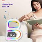 B Bluetooth Speaker, Colorful Atmosphere Light, Wireless Alarm Charger Y7B6