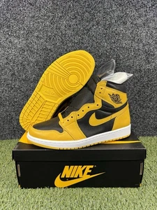 Nike Air Jordan 1 High Retro OG Para hombres Talla 8.5 EE. UU. Negro Amarillo Zapatos 555088-701 - Imagen 1 de 8