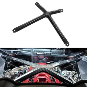 For 20-Up Corvette C8 Dry Carbon Fiber Rear Engine X-Brace Struct Bar  No LOGO - Picture 1 of 7