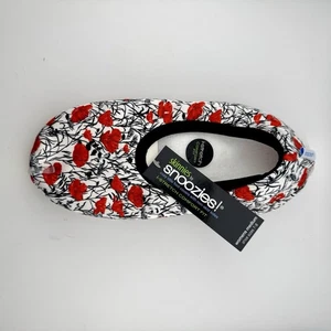 Snoozies! Travel Slippers Medium 7-8 Womens Red Flowers Skinnies NWT - Picture 1 of 5