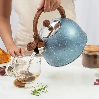 Kettle Tea Kettle Gas Electric Applicable 2.5L Wood Grain Handle for Farmhouse - Image 1 of 4