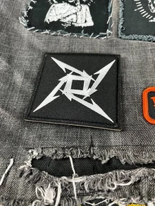 Metallica Ninja Star Patch Iron On Sew On Embroidered Rock Band Logo - Picture 1 of 10