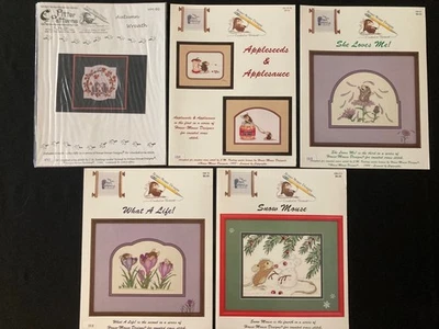 Pitter Patterns Cross Stitch Patterns - Lot of 5, Assorted Cuteness! - Image 1 of 4