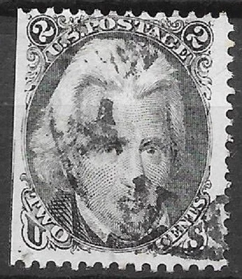 USA 1863 2c Jackson black Scott #73 very nice used stamp see scans - Image 1 of 2